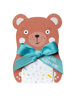 Estuche bautizo niño osito